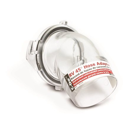 CAMCO SEWER FITTING - C-DO 2 CLEAR 45 DEGREE HOSE ADAPTER 39432